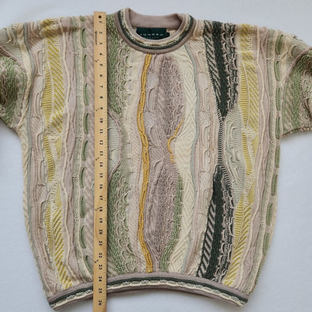 Vintage Tundra Canada Textured Knit Cotton Sweater Warm Soft Cozy 90's Cabincore - Picture 13 of 13